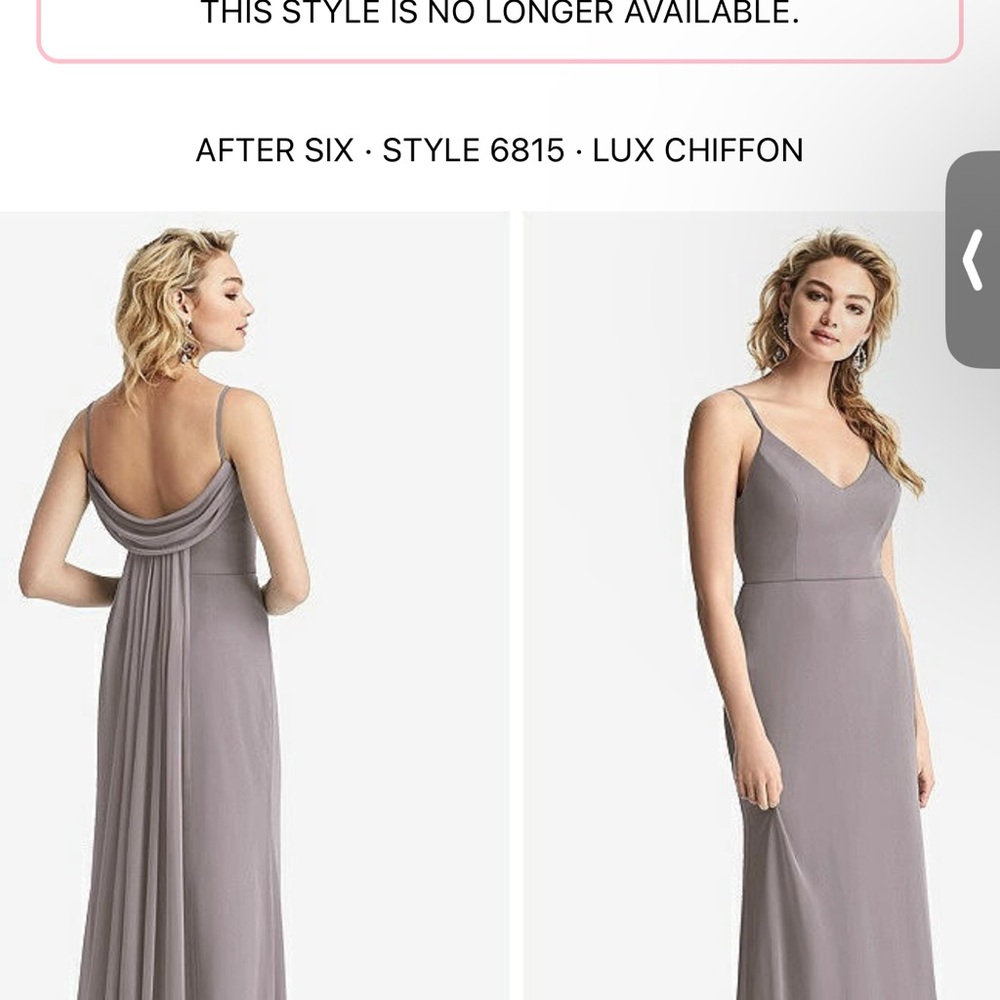 After Six Lux Chiffon Gray Dress